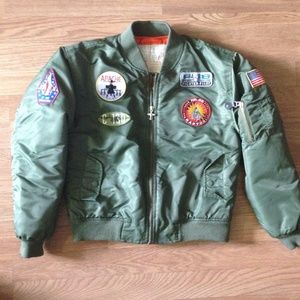Boys Girls Aviator Jacket Size 12/14 Hardly Worn